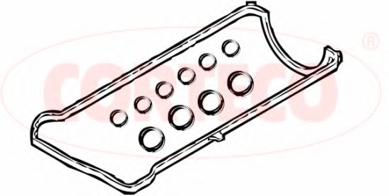 Прокладка клапанної кришки компл. HONDA K20A/K20A2/K20A3/K24A (вир-во Corteco) ELRING арт. 026589P