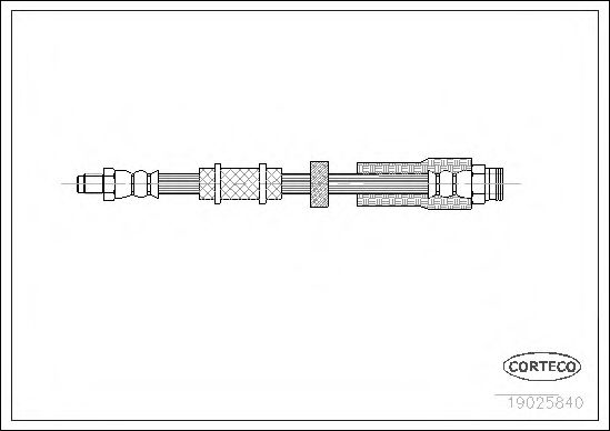 Гальмівний шланг перед. Boxer/Ducato/Jumper (94-12) ABS арт. 19025840