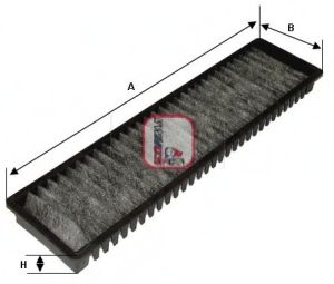 Фiльтр салону вугiльний MECAFILTER арт. S4137CA