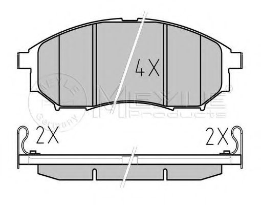 Комплект гальмівних колодок JAPANPARTS арт. 0252369816W