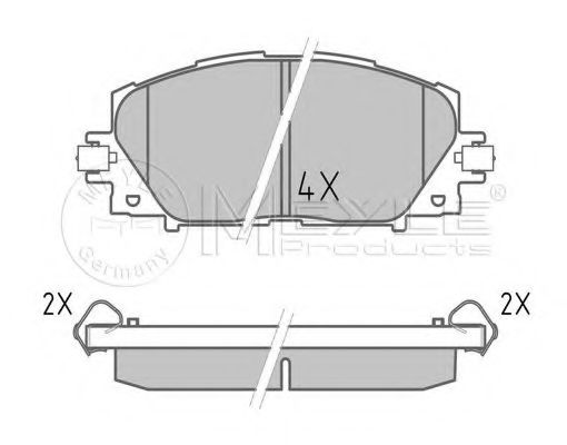 Комплект гальмівних колодок BOSCH арт. 0252445116