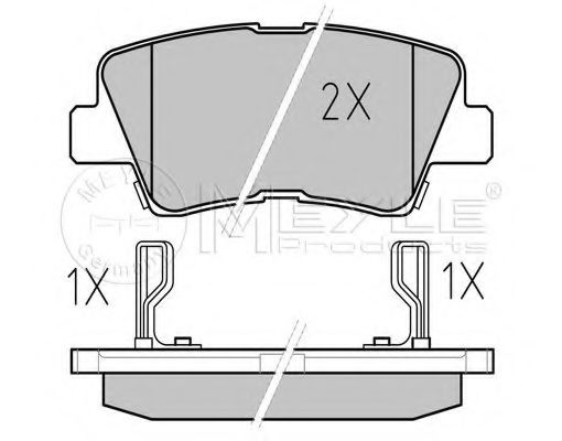 Комплект гальмівних колодок HYUNDAI арт. 0252493415W