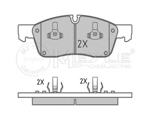 Комплект гальмівних колодок BREMBO арт. 0252519021