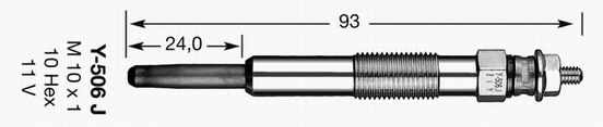 Свічка розжарювання D POWER METGUM арт. 2419