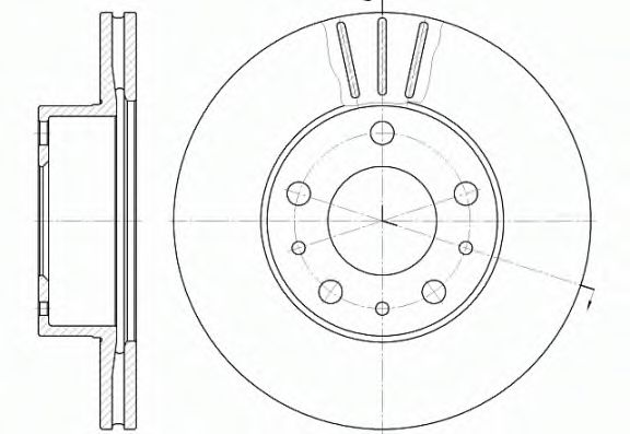 Гальмівний диск BOSCH арт. 647610