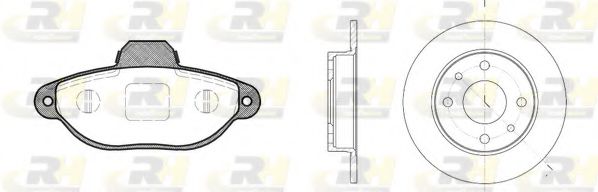 Гальмівний комплект (Диски RH 6110.00 + Колодки RH 2414.01) FERODO арт. 841400