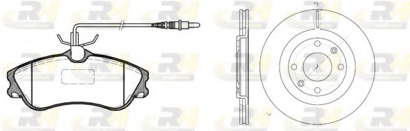 Гальмівний комплект (Диски RH 6240.10 + Колодки RH 2634.04) ABS арт. 863400