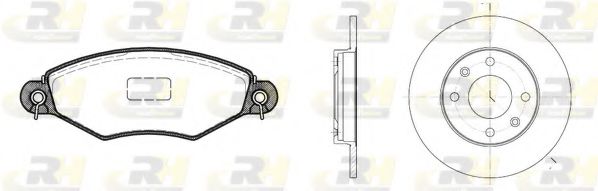 Гальмівний комплект (Диски RH 6130.00 + Колодки RH 2643.10) VALEO арт. 864306