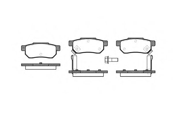 REMSA HONDA колодки гальмівні задні Civic 1,5/1,6 90- JAPANPARTS арт. 023302