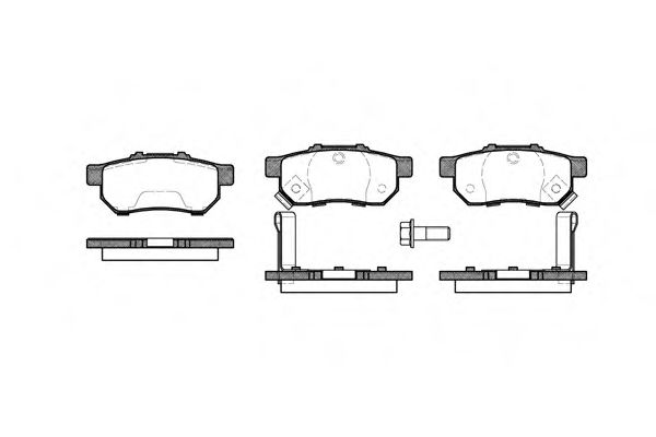 Колодка гальм. диск. HONDA CIVIC, JAZZ, 1.2I-2.0 16V 90.01-,08.07- задн. (вир-во REMSA) BOSCH арт. 023352