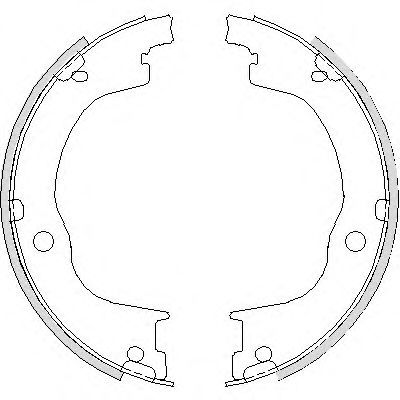 Колодка гальм. барабан. CHEVROLET CAPTIVA задн. (вир-во REMSA) BREMSI арт. 474900