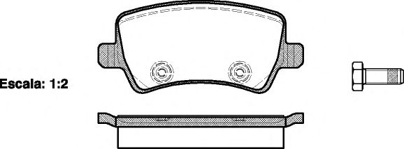 Колодка гальм. диск. FORD GALAXY 06-,S-MAX 06-;VOLVO S60,V60 10- задн. (вир-во REMSA) BOSCH арт. 123600