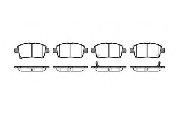 Колодка гальм. диск. TOYOTA COROLLA передн. (вир-во REMSA) BLUEPRINT арт. 097102