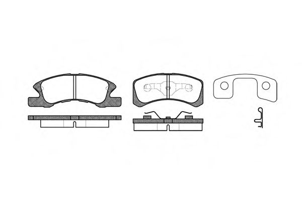 Колодка гальм. диск. DAIHATSU CHARADE 1.0 03-, CUORE VII 03-, TREVIS 06 - передн. (вир-во REMSA) JAPANPARTS арт. 111102