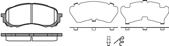 Колодка гальм. диск. SUBARU IMPREZA 1.5 06 - передн. (вир-во REMSA) JAPANPARTS арт. 108111