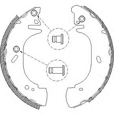 REMSA  Колодки гальмівні барабанні TRANSIT 150,190 94- BREMBO арт. 430601