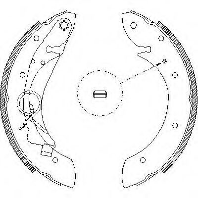 Колодка гальм. барабан. CITROEN BERLINGO, PEUGEOT 405 задн. (вир-во Remsa) BREMBO арт. 441900