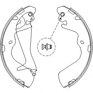 REMSA HYUNDAI Комплект гальмівних колодок GALLOPER II (JK-01) 2.5 TD 98-03, H-1 / STAREX (A1) 2.4 03-04 ABS арт. 421500