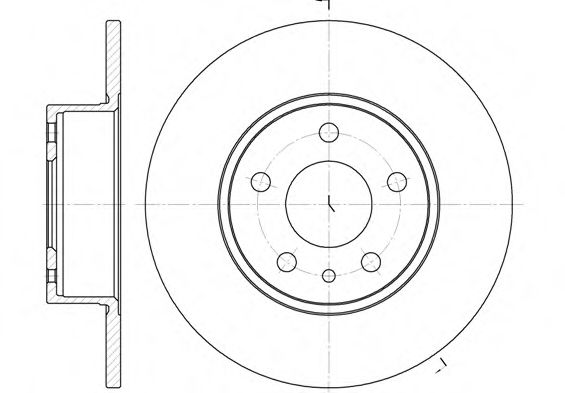 REMSA FIAT Гальмівний диск задн. LINEA 1.6 D Multijet 09-, LANCIA LYBRA (839) 2.4 20V 01-05, ALFA ROMEO 156 (932) 1.9 JTD (932B2) 97-00 TRW арт. 614900