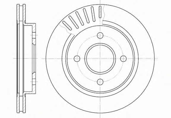 REMSA FORD диск гальмівний задн. Mondeo 93- ABS арт. 616010