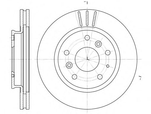 REMSA MAZDA Диск тормозной передний 626 1.8-2.2 87- BLUEPRINT арт. 623710