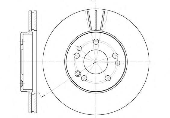 REMSA диск гальмівний перед. (вентил.) DB W124/201 (284*22) DELPHI арт. 631410