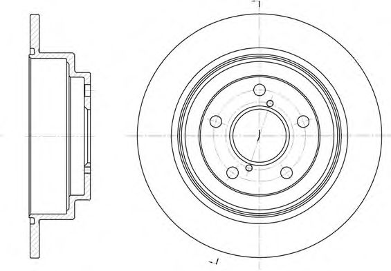 Диск гальмівний SUBARU, задн. (вир-во REMSA) BLUEPRINT арт. 639800