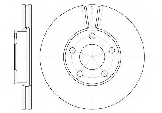 REMSA диск гальмівний перед. (вентил.) VW Passat 96-00 (282*25) BOSCH арт. 654910