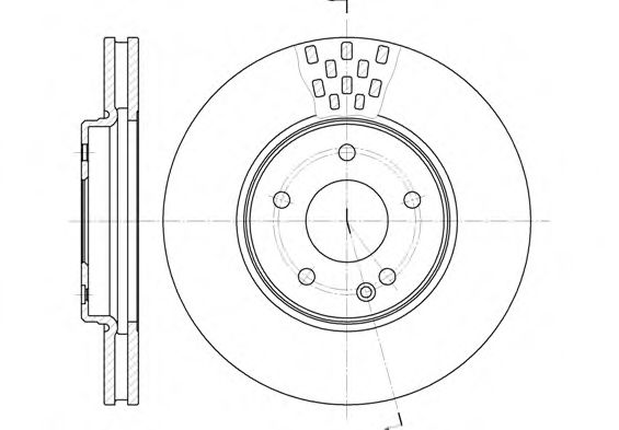 REMSA CHRYSLER диск гальмівний перед. (вентил.) Crossfire,DB W203/210  (300*27,9) FEBIBILSTEIN арт. 655610