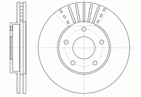 REMSA NISSAN диск гальмівний передн.Almera,Primera,X-Trail ROADHOUSE арт. 668110