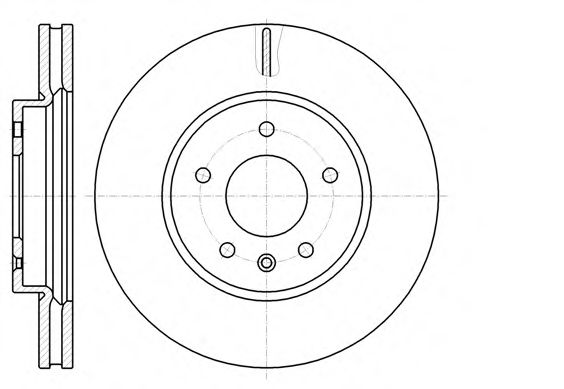 Диск гальмівний CHEVROLET CAPTIVA передн., вент. (вир-во REMSA) HELLAPAGID арт. 6118310