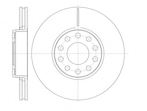 REMSA VW диск гальмівний передній Passat A4/A6, SKODA BREMBO арт. 6122710