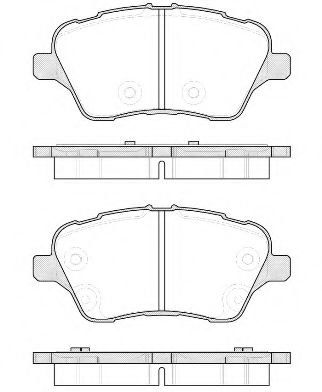 Колодка гальм. диск. FORD TOURNEO 1.0-1.6 2014-, FIESTA VI 1.6 2013 - передн. (вир-во REMSA) FERODO арт. 151400