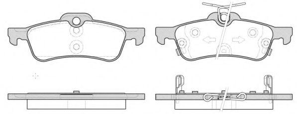 REMSA HONDA колодки гальм.задні Civic 12- JAPANPARTS арт. 086212