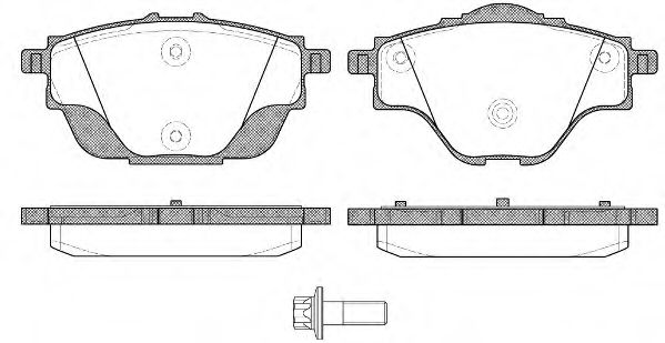 Колодка гальм. диск. CITROEN C4 (09/13-); PEUGE 308 II (09/13-) задн. (вир-во REMSA) TRW арт. 155700