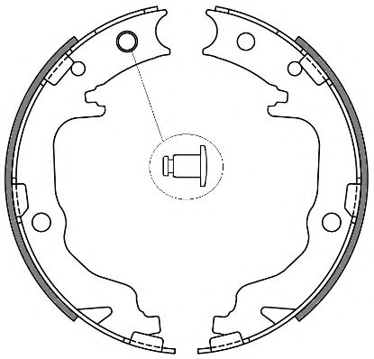 REMSA JEEP Тормозные колодки барабанные Chrysler Sebring,Dodge Avenger,Mitsubishi DELPHI арт. 464100