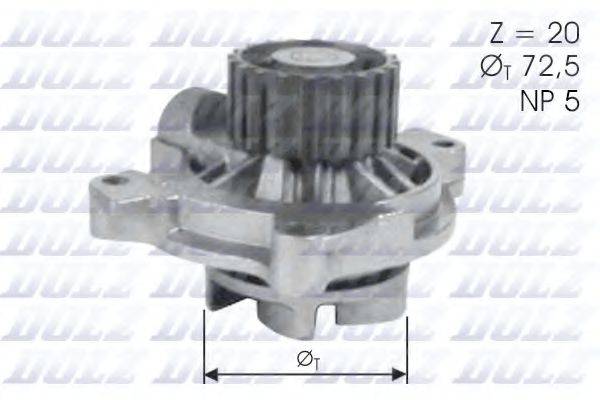 DOLZ VW помпа води Audi 100 2.4D,2.5TDI 91- MAGNETIMARELLI арт. A180