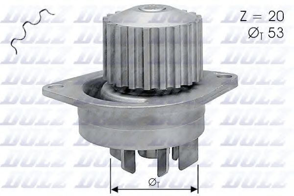 DOLZ PEUGEOT помпа води CITROEN AX,BX 309 AIRTEX арт. C111