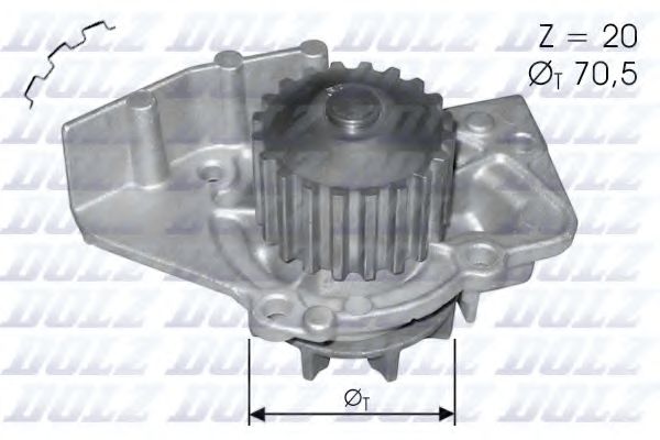 DOLZ CITROEN помпа води Berlingo 1.9D 98-,2.0HDI 99-,Fiat,Peugeot AUTLOG арт. C120