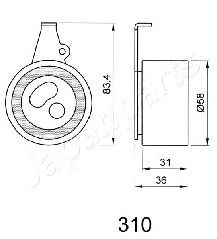 JAPANPARTS  MAZDA ролик натяжить.E2200 SA,SB,SR, 84- SKF арт. BE310