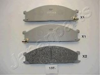 JAPANPARTS NISSAN К-т гальмівних колодок передн.Urvan 2.5D NISSAN арт. PA137AF