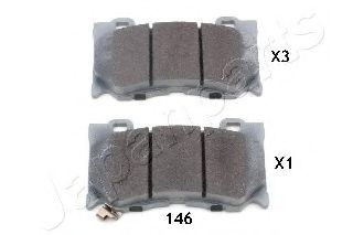 JAPANPARTS NISSAN гальмівні колодки передн. INFINITI FХ35, G37,FX50 ABS арт. PA146AF