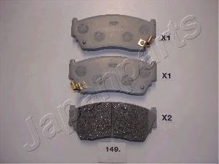 JAPANPARTS NISSAN гальмівні колодки передн.Sunny kombi 90- ABE арт. PA149AF