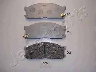 JAPANPARTS MAZDA колодки гальмівні передні E2200, ASIA мот. Hi-Topic 2.7D 05.93-12.98 DELPHI арт. PA325AF