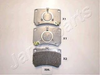 JAPANPARTS MAZDA колодки гальмівні передн.323 85-93 DELPHI арт. PA326AF