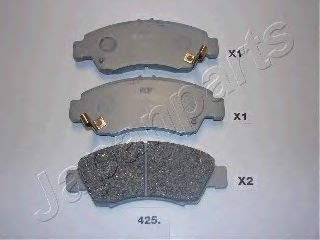 JAPANPARTS HONDA  К-т гальмівних колодок Civic V,VI 91-,CRX,Jazz 02- TRW арт. PA425AF