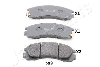 JAPANPARTS MITSUBISHI гальмівні колодки перед. Pajero 90-,L200/400, Galant , Lancer BREMBO арт. PA599AF