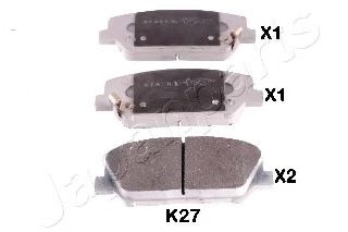 JAPANPARTS KIA гальмів.колодки передн. Ceed,Cerato 13-, Carens 1,7CRDi 13-,Hyundai i30,Grandeur BLUEPRINT арт. PAK27AF