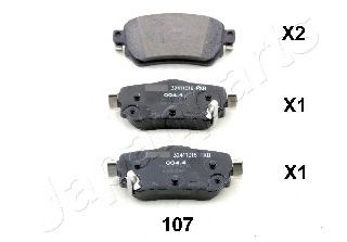 JAPANPARTS NISSAN гальмівні колодки задн.Qashqai 13- BLUEPRINT арт. PP107AF