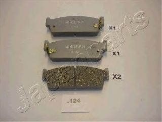 JAPANPARTS NISSAN гальмівні колодки задн.Almera 00- Maxima QX 00- ABS арт. PP124AF